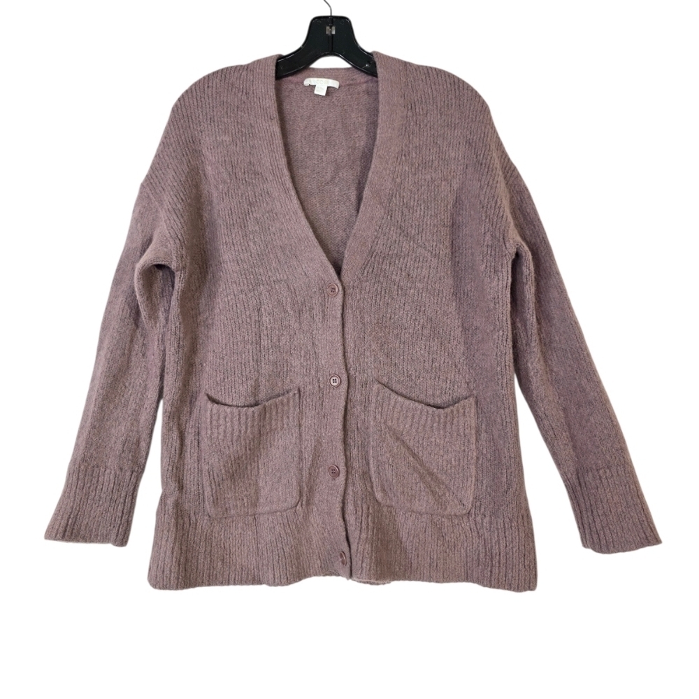 COS wool and alpaca blend Knit button v neck Cardigan